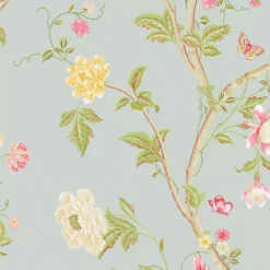 Laura Ashley Summer Palace Duck Egg Floral Smooth Wallpaper -Paint and Painting Supplies Store laura ashley summer palace duck egg floral smooth wallpaper5011583468205 37c bq