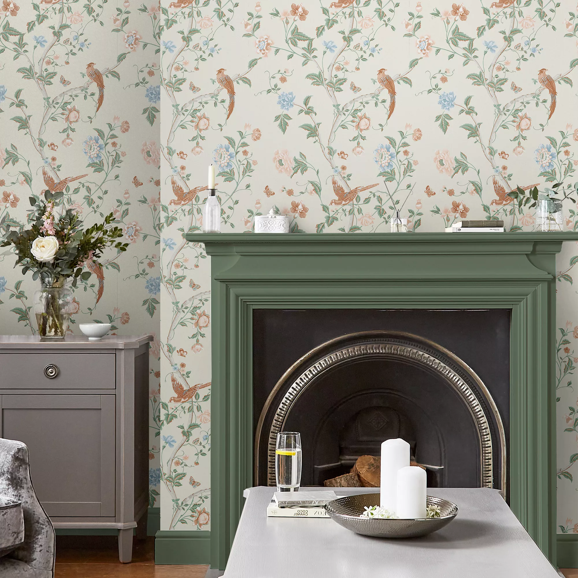 Laura Ashley Summer Palace Green, Orange Trail Smooth Wallpaper 7 Laura Ashley Summer Palace Green, Orange Trail Smooth Wallpaper - Image 5