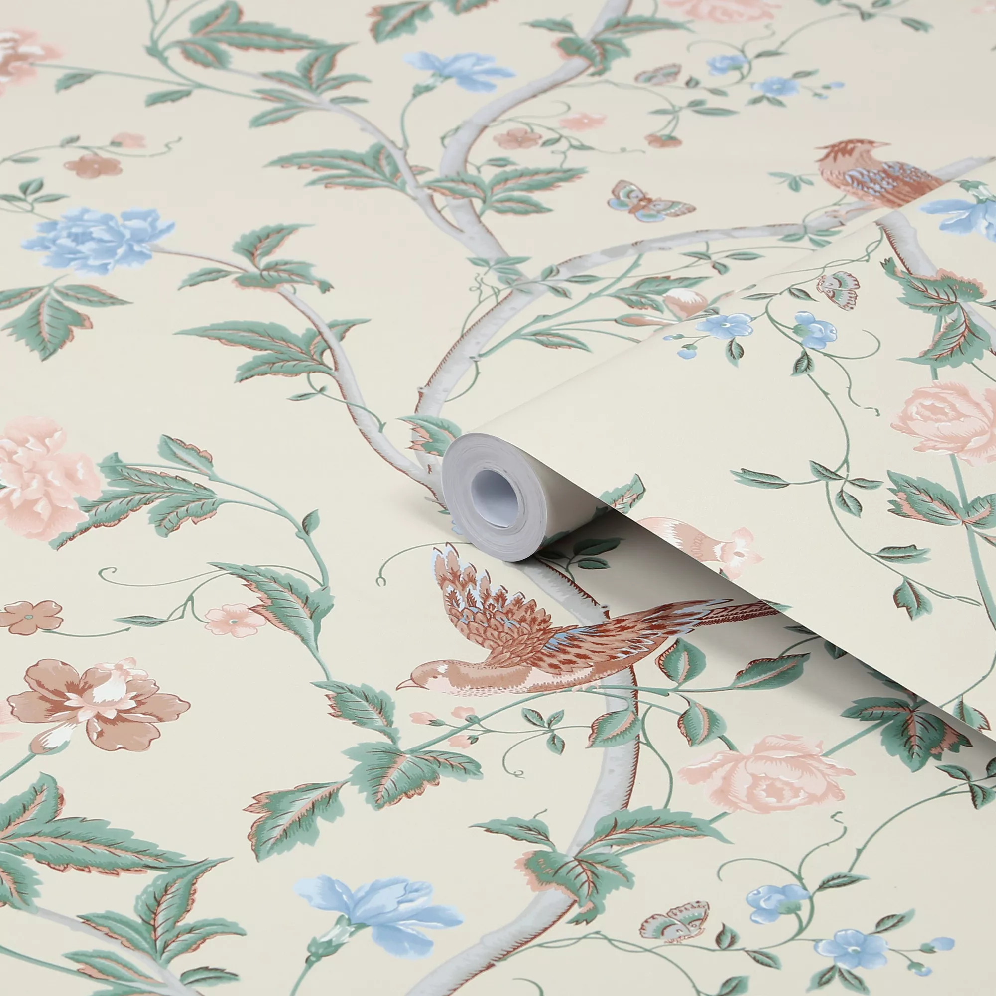 Laura Ashley Summer Palace Green, Orange Trail Smooth Wallpaper 3 Laura Ashley Summer Palace Green, Orange Trail Smooth Wallpaper