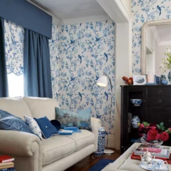 Laura Ashley Summer Palace Royal Blue Floral Smooth Wallpaper -Paint and Painting Supplies Store laura ashley summer palace royal blue floral smooth wallpaper5011583468144 20i bq