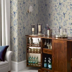 Laura Ashley Summer Palace Royal Blue Floral Smooth Wallpaper -Paint and Painting Supplies Store laura ashley summer palace royal blue floral smooth wallpaper5011583468144 21i bq