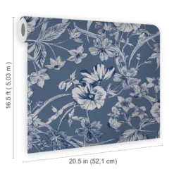 Laura Ashley Summerhill Midnight Blue Floral Smooth Wallpaper 13 Laura Ashley Summerhill Midnight Blue Floral Smooth Wallpaper -Paint and Painting Supplies Store laura ashley summerhill midnight blue floral smooth wallpaper5011583524383 02t bq