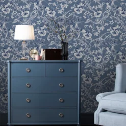 Laura Ashley Summerhill Midnight Blue Floral Smooth Wallpaper 10 Laura Ashley Summerhill Midnight Blue Floral Smooth Wallpaper -Paint and Painting Supplies Store laura ashley summerhill midnight blue floral smooth wallpaper5011583524383 20i bq