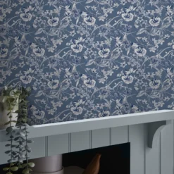 Laura Ashley Summerhill Midnight Blue Floral Smooth Wallpaper 12 Laura Ashley Summerhill Midnight Blue Floral Smooth Wallpaper -Paint and Painting Supplies Store laura ashley summerhill midnight blue floral smooth wallpaper5011583524383 21i bq