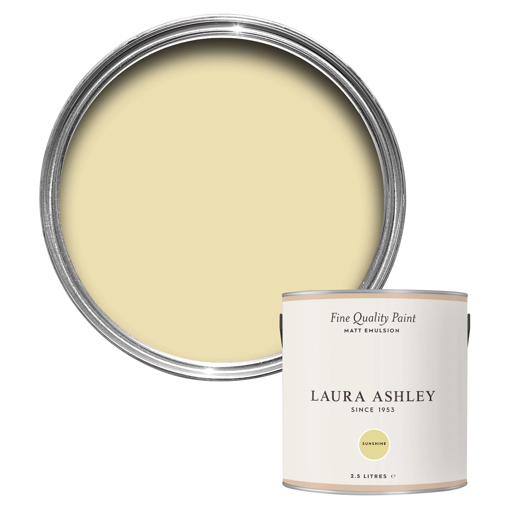 Laura Ashley Sunshine Matt Emulsion Paint, 2.5L 3 Laura Ashley Sunshine Matt Emulsion Paint, 2.5L