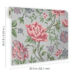 Laura Ashley Tapestry Slate Grey Floral Smooth Wallpaper -Paint and Painting Supplies Store laura ashley tapestry slate grey floral smooth wallpaper5011583468687 02t bq
