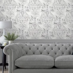 Laura Ashley Tregaron Grey Animal Smooth Wallpaper -Paint and Painting Supplies Store laura ashley tregaron grey animal smooth wallpaper5011583546538 20i bq