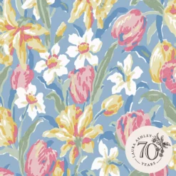 Laura Ashley Tulips Blue Floral Smooth Wallpaper 11 Laura Ashley Tulips Blue Floral Smooth Wallpaper -Paint and Painting Supplies Store laura ashley tulips blue floral smooth wallpaper5011583545906 02c bq