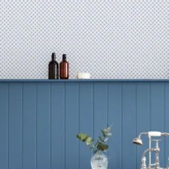 Laura Ashley Wickerwork Blue & White Motif Smooth Wallpaper -Paint and Painting Supplies Store laura ashley wickerwork blue white motif smooth wallpaper5011583551396 21i bq