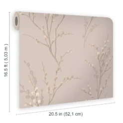 Laura Ashley Willow Dove Grey Floral Smooth Wallpaper -Paint and Painting Supplies Store laura ashley willow dove grey floral smooth wallpaper5011583467277 02t bq