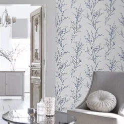 Laura Ashley Willow Midnight & Off White Floral Smooth Wallpaper -Paint and Painting Supplies Store laura ashley willow midnight off white floral smooth wallpaper5011583467246 20i bq