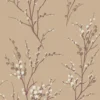 Laura Ashley Willow Neutral Floral Smooth Wallpaper