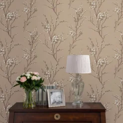 Laura Ashley Willow Neutral Floral Smooth Wallpaper -Paint and Painting Supplies Store laura ashley willow neutral floral smooth wallpaper5011583467185 20i bq